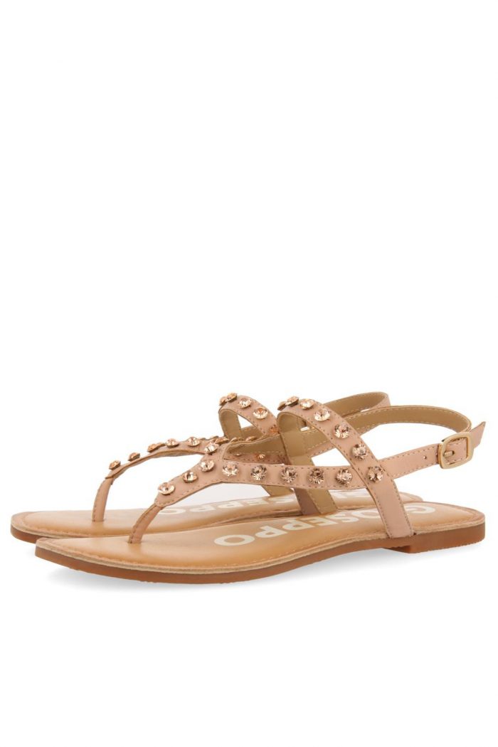 GIOSEPPO NUDE FLAT SANDALS