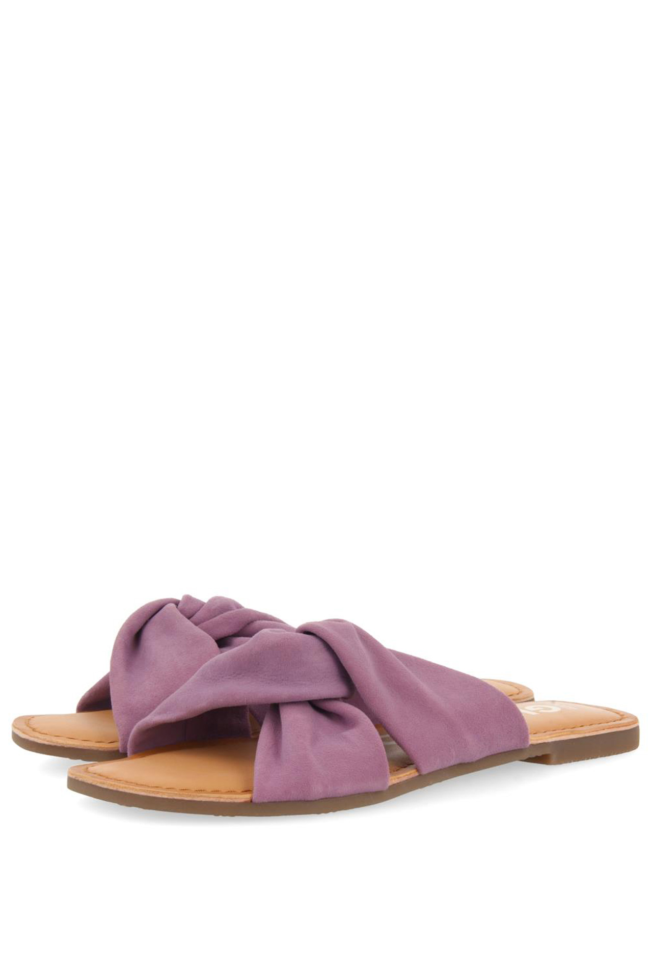 GIOSEPPO AGIRA LILAC SOFT SUEDE LEATHER SLIDE SANDALS